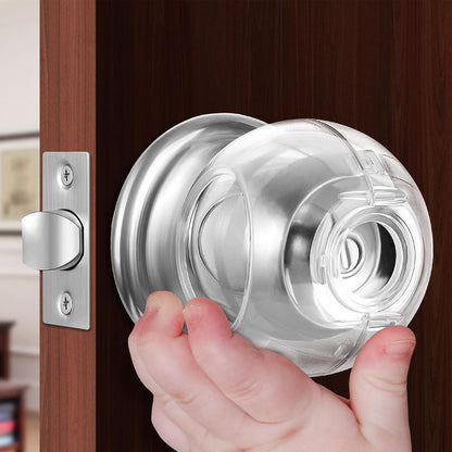 Doktorbaby clear door knob safety cover 4 pack front view