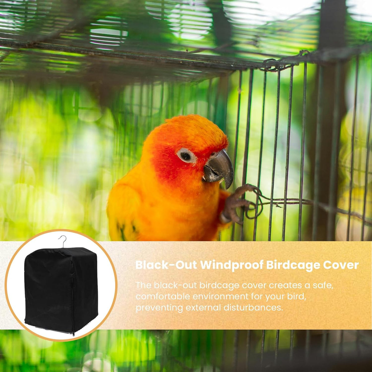 Wzttdm windproof bird cage cover for parakeets