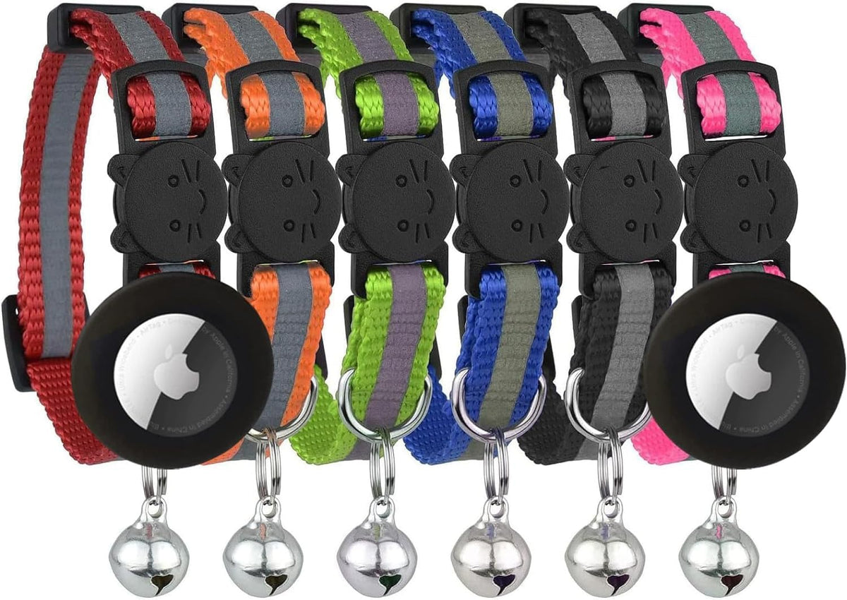 Premium imported cat tracking collar set with two secure protective cases for smart trackers