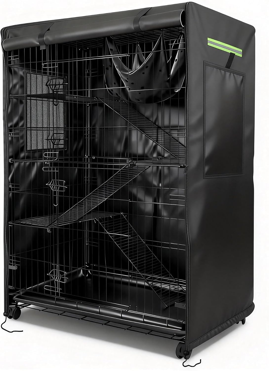 Aprixellis three tier cat cage cover front view protecting outdoor playpen
