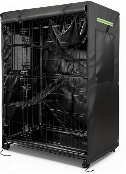 Aprixellis three tier cat cage cover front view protecting outdoor playpen