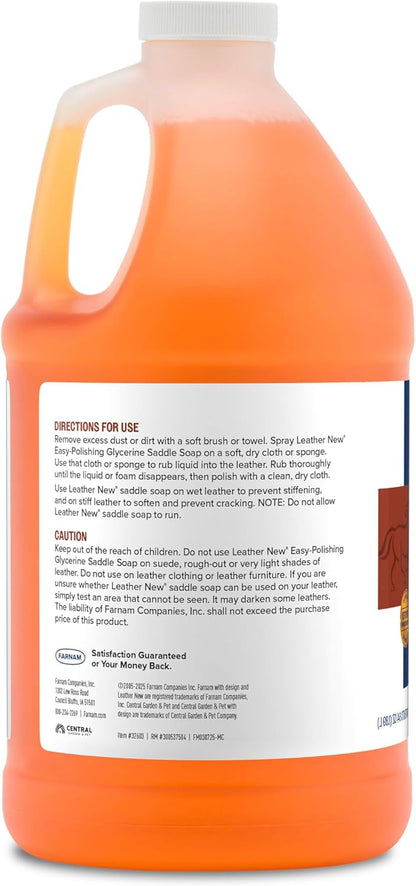 Farnam Leather New Easy-Polishing Glycerine Saddle Soap and Leather Saddle Cleaner, Protects and Preserves Leather, Cleans, Conditions and Polishes, 64 Oz. - Image 10