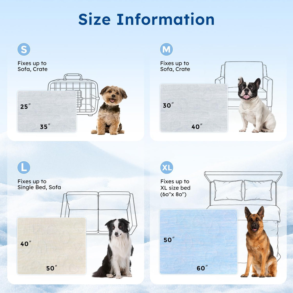 ZOMISIA durable scratch resistant dog cooling mat corner brand tag