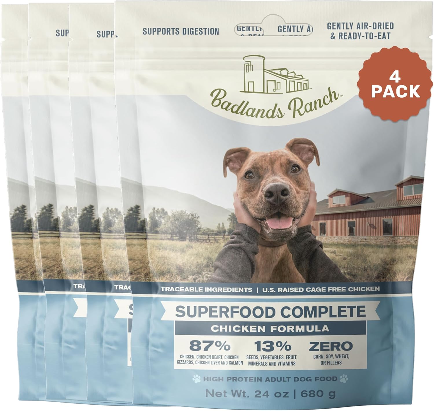 BADLANDS RANCH by Katherine Heigl - Superfood Complete Air-Dried Beef Dog Food - High Protein with Superfoods for Daily Wellness & Consistent Nutrition - 24 oz - Image 14
