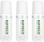 Biofreeze Professional Pain Relief Roll On front view three pack showcase