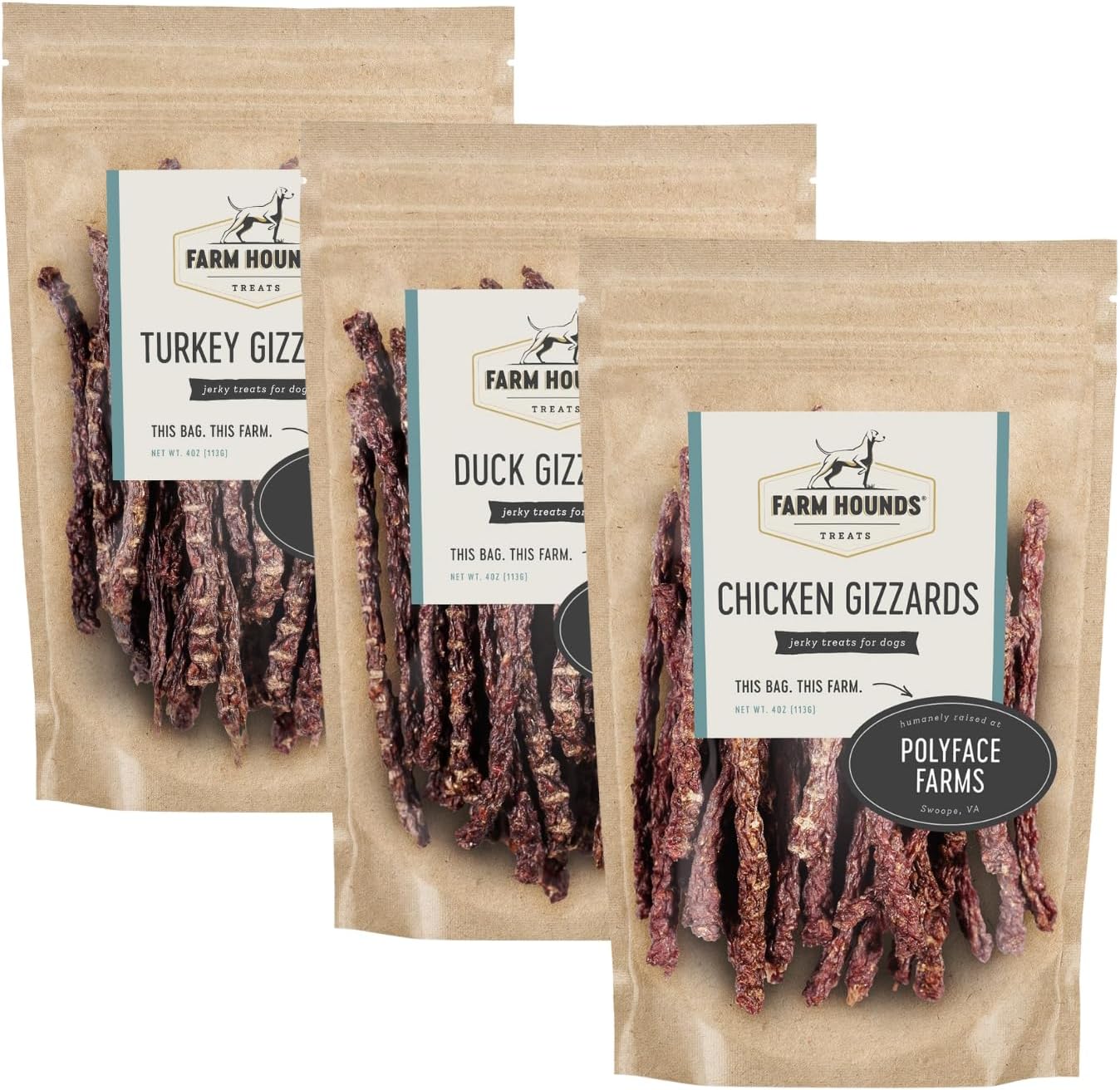 Natural nutrient dense duck gizzard treat for sensitive dogs