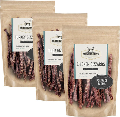 Natural nutrient dense duck gizzard treat for sensitive dogs
