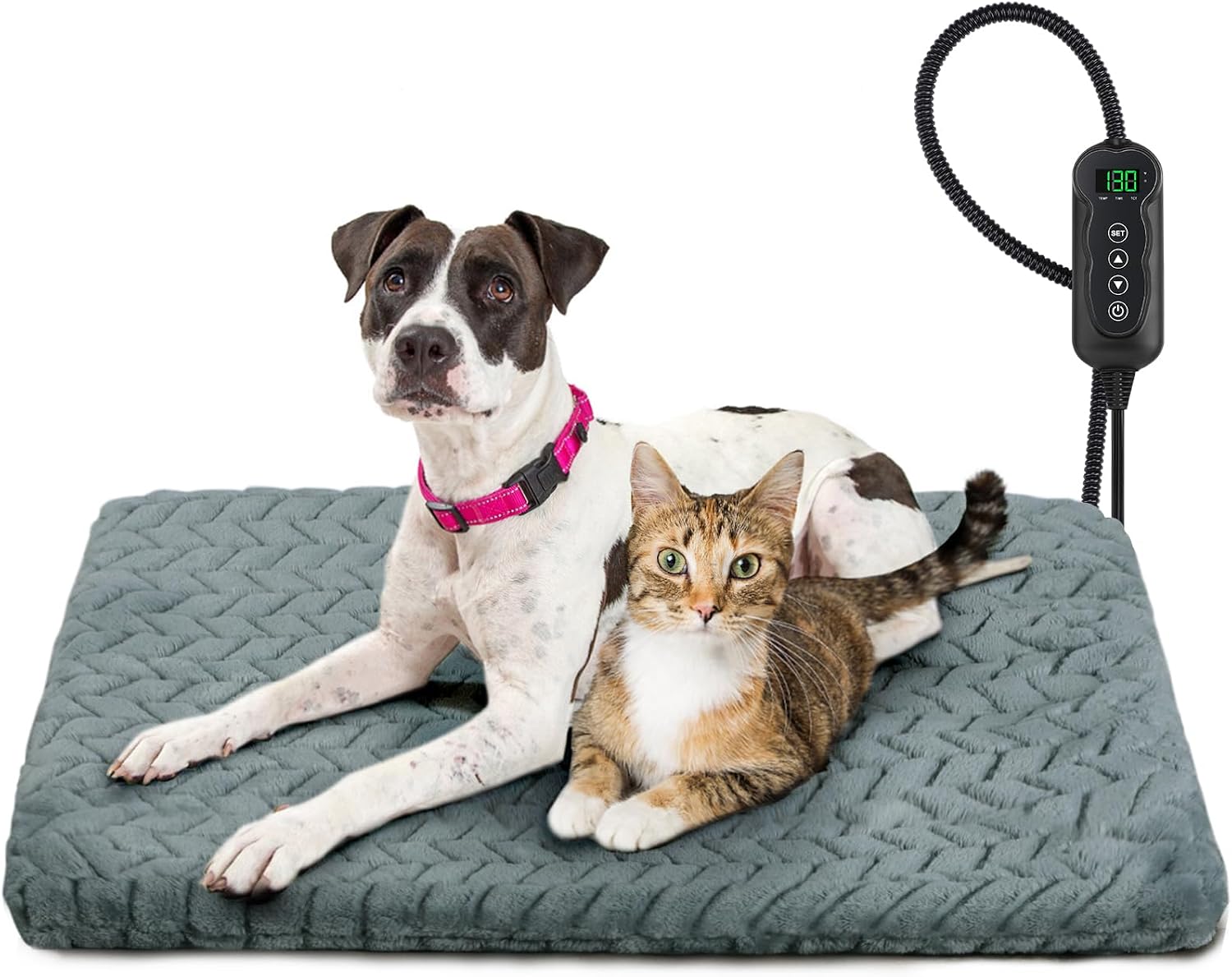 GASUR Heated Cat Bed, Waterproof Cat Heating Pad with Timer Temperature Adjustable, Indoor Heated Electric Pet Bed for Cats Dogs, Auto Power-Off, Anti-bite Pet Heated Pad, 18''x16'', Small - Image 15