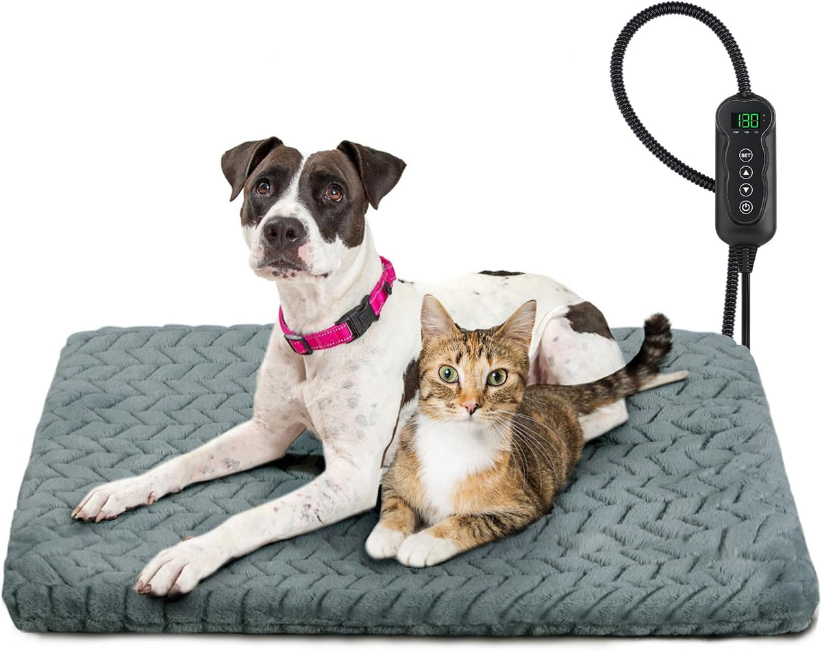 GASUR Heated Cat Bed, Waterproof Cat Heating Pad with Timer Temperature Adjustable, Indoor Heated Electric Pet Bed for Cats Dogs, Auto Power-Off, Anti-bite Pet Heated Pad, 18''x16'', Small - Image 15