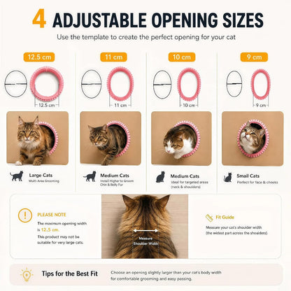 DIY cat tunnel setup with TWWidgon pink groomer