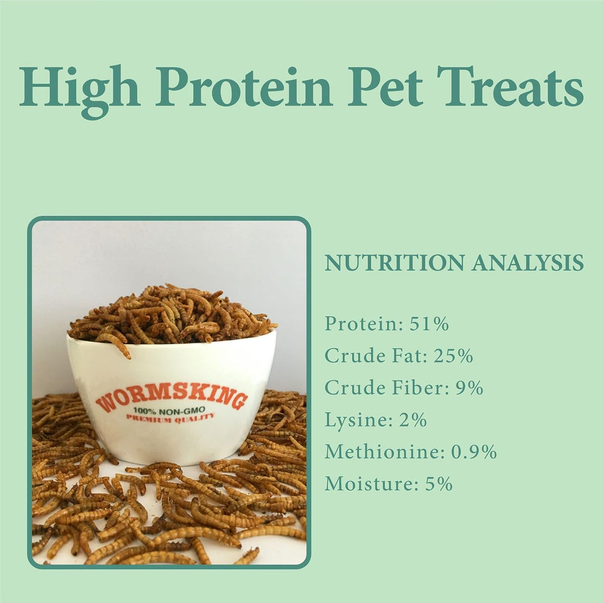 WORMSKING Dried Mealworms for Wild Birds and Chicken, 2LB | For Poultry, Tasty Bird Food, Great Bird Watching Gift - Image 2