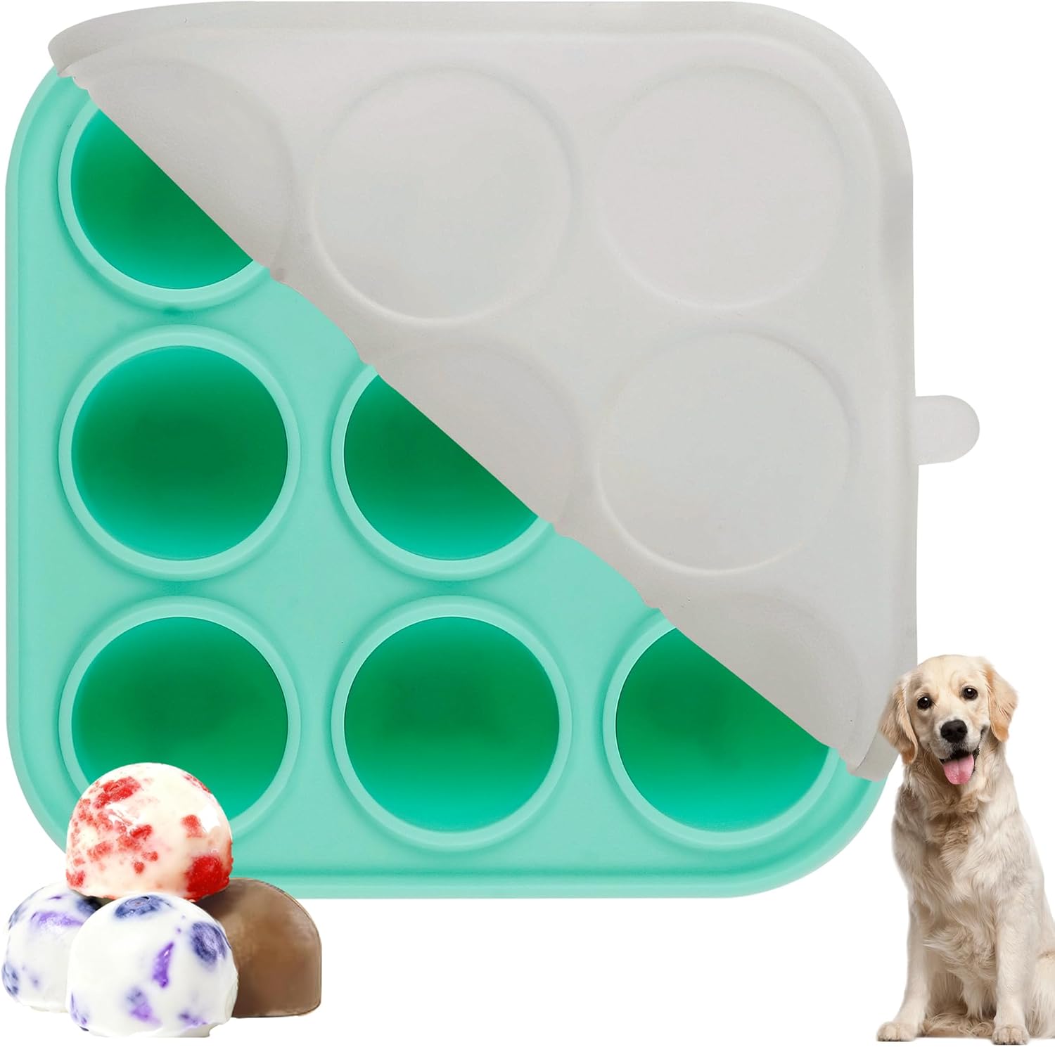 Zorazio 9 Cavity Silicone Dog Treat Mold front view