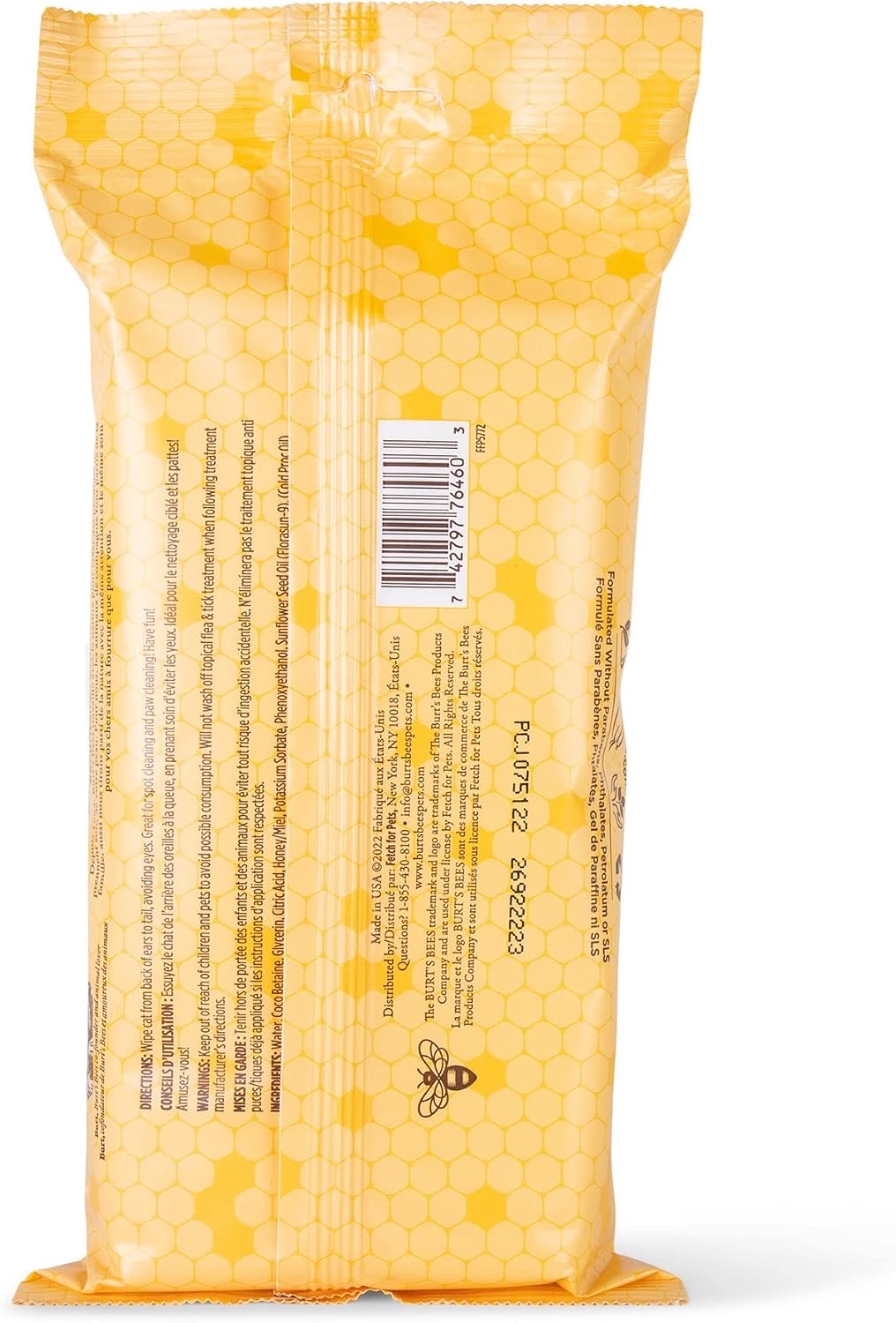 Burt's Bees for Pets Anti-Hairball Wipes for Cats, Sunflower Oil and Wheat Germ Oil, 98% Natural Origin, Cruelty-Free Cat Hairball Remedy Wipes, pH Balanced, Made in the USA, 50 Count - Image 10