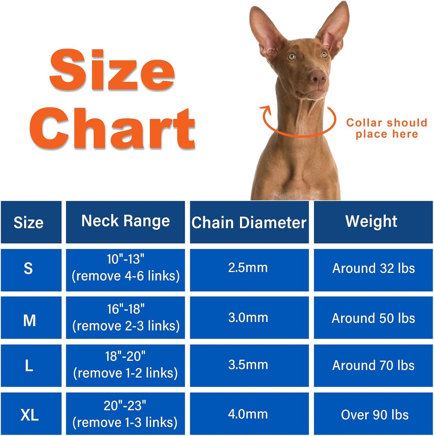 Supet no pull dog pinch collar link removal guide view