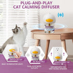 A happy family with a relaxed kitten illustrating the safety of the product for humans and pets.
