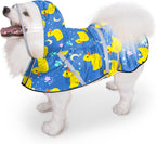 Dog Raincoat, Adjustable Rain Jacket with Hooded Double Layer for Large Medium Small Dogs Puppies, Lightweight Waterproof Rain Coat Poncho with Reflective Stripe Duck Pink,S - Image 15