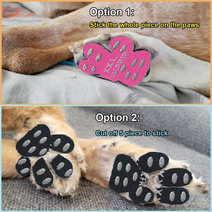 Close up of Valfrid anti slip traction pads for dog paws