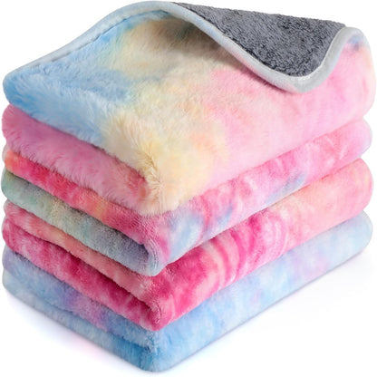 Reginary 4 Pcs Waterproof Guinea Pig Blankets Washable Small Animal Fleece Bedding Absorbent Guinea Pig Cage Liners Reusable Training Pee Pad Pet Sleep Mat for Hamster(Cute Star Pattern,12 x 12 Inch) - Image 10