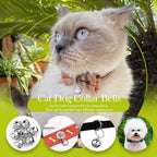 SKYPIA durable pet pendant bells set showing metallic silver shine