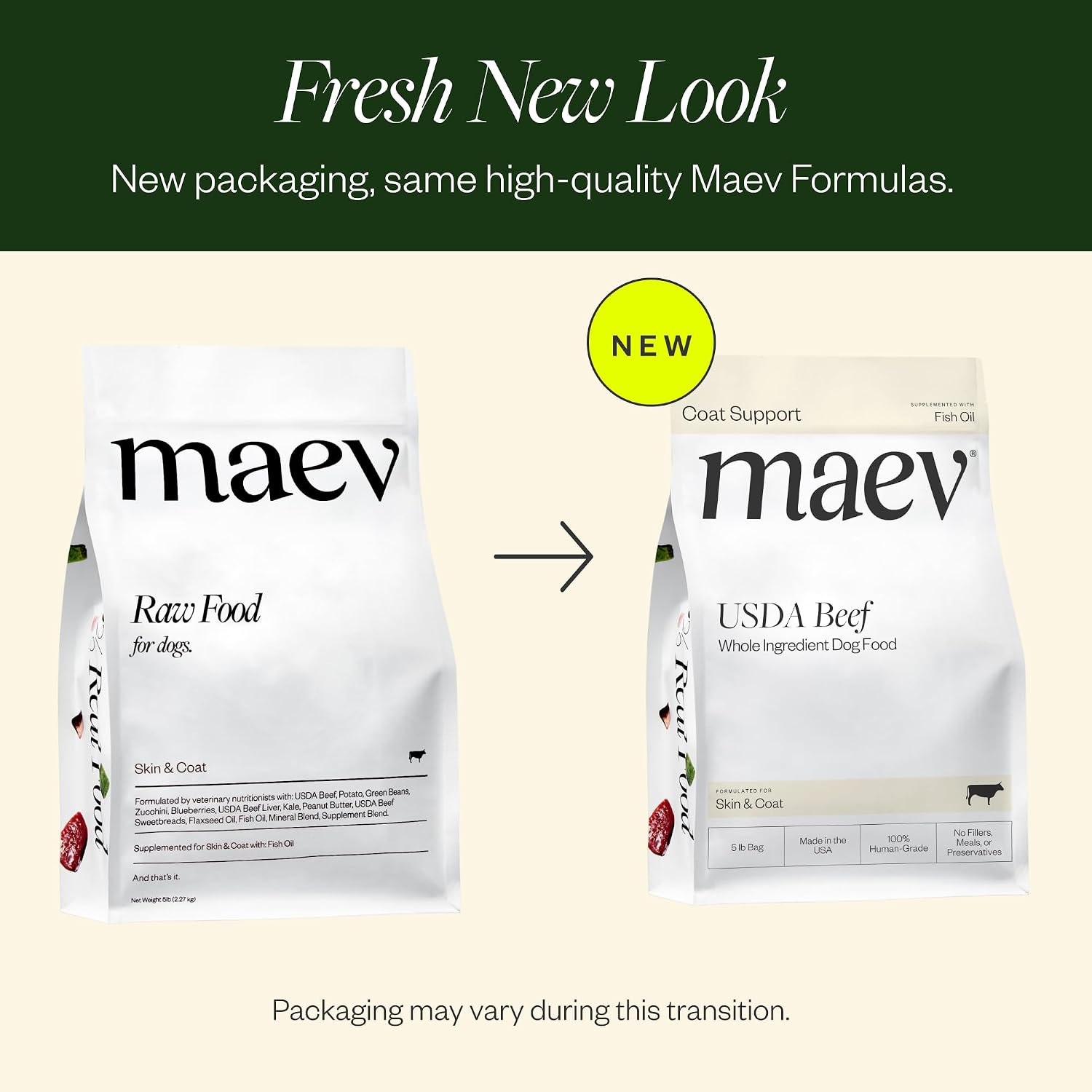 Close up of Maev whole-ingredient raw dog food texture