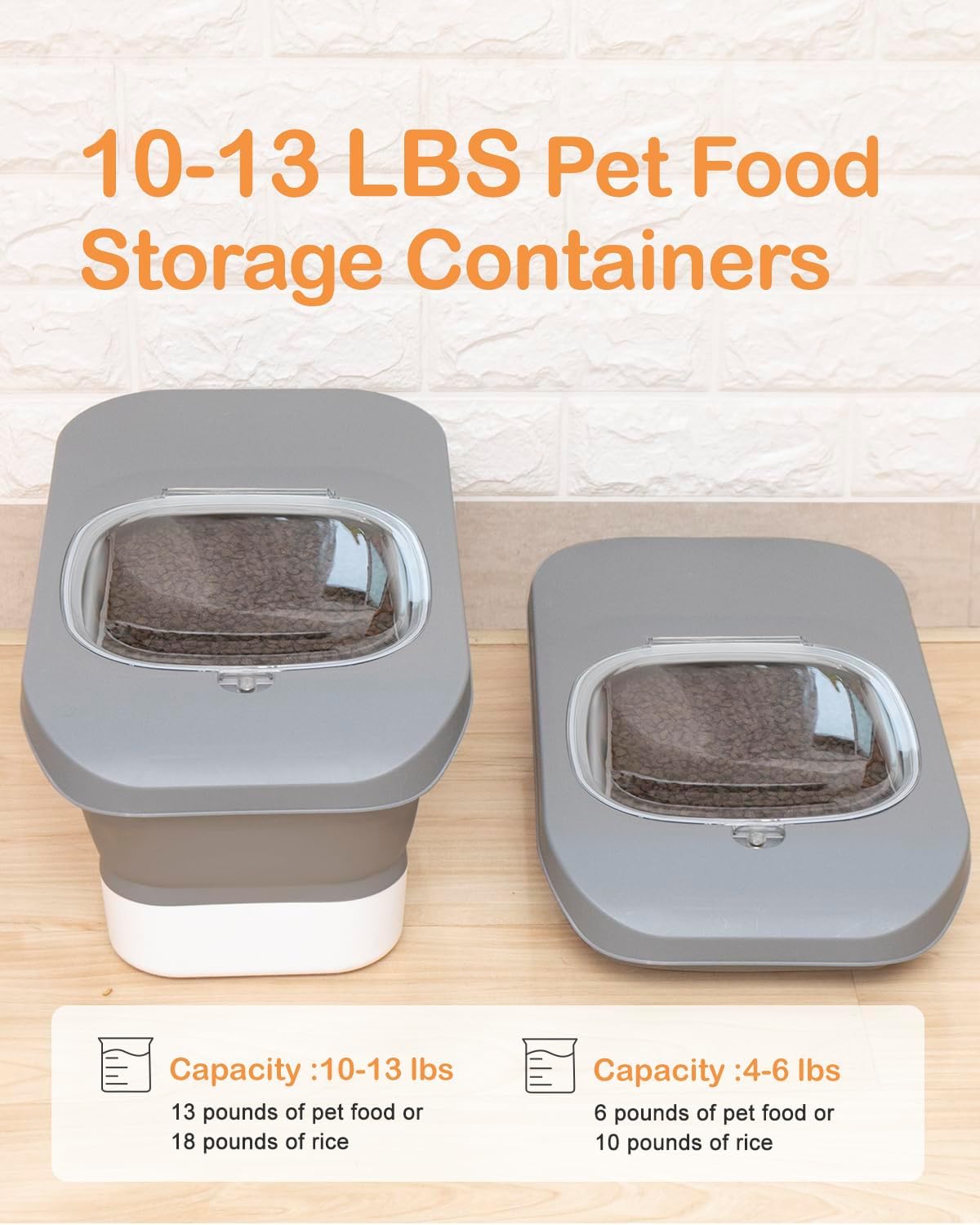 Ddmommy pet food bin showing the sliding lid mechanism