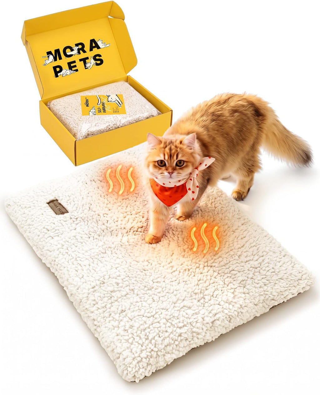 Mora Pets Self Warming Cat Bed Self Heating Cat Dog Mat Pet Pad Extra Warm - Image 10