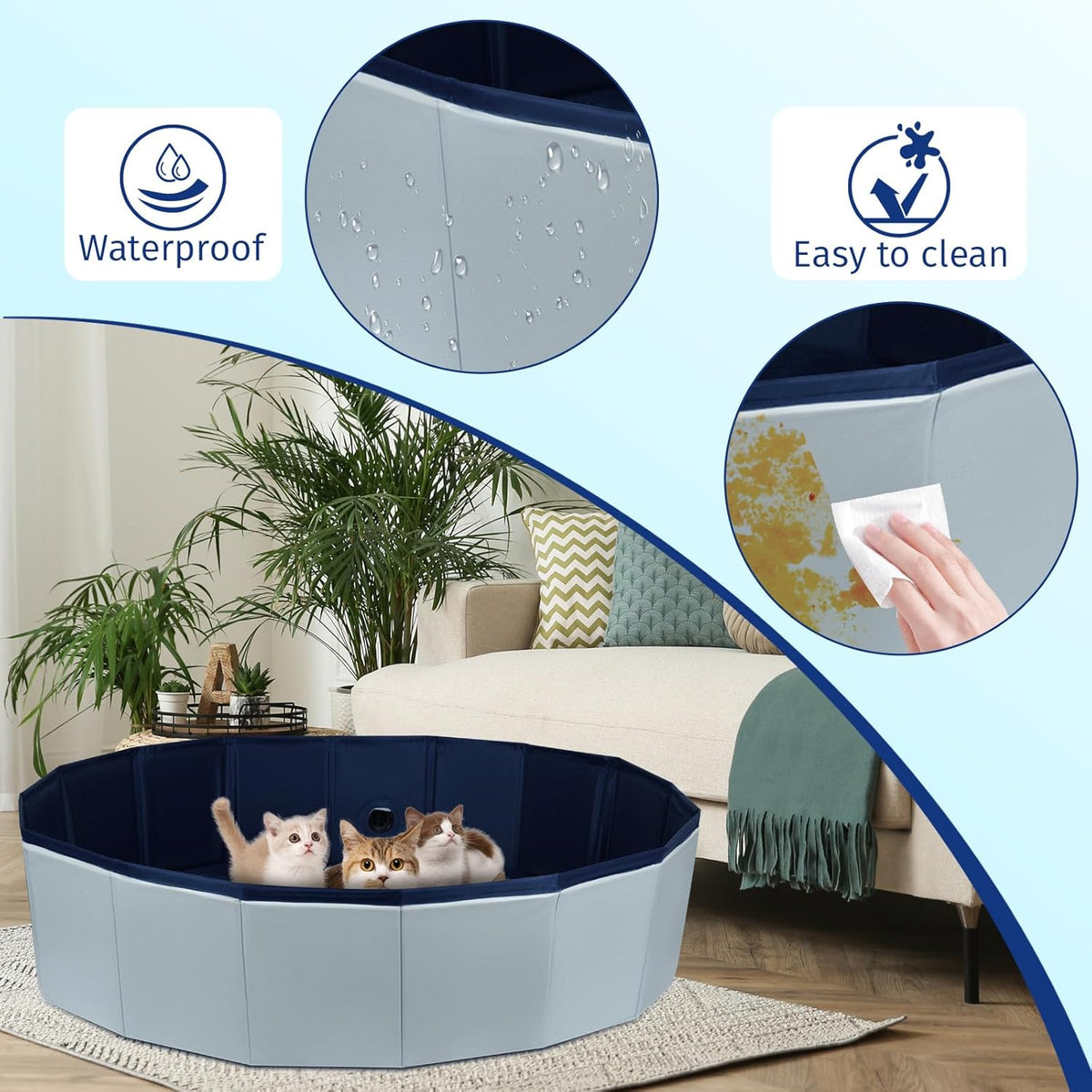 Durable Oxford cloth cat delivery box with scratch resistant side walls