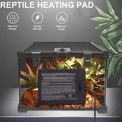 Aiicioo heating pad installed under a lizard tank
