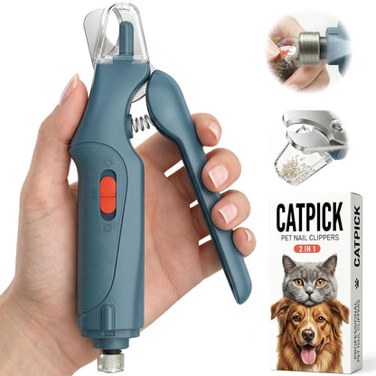 CATPICK 2-in-1 Cat Nail Clippers & Dog Nail Clippers Trimmers for Large Medium Small Dogs Cats Claw Trimmer Quick Sensor and Safety Guard USB Rechargeable with 2 LED Lights Dogs Nail Trimmer - Image 15