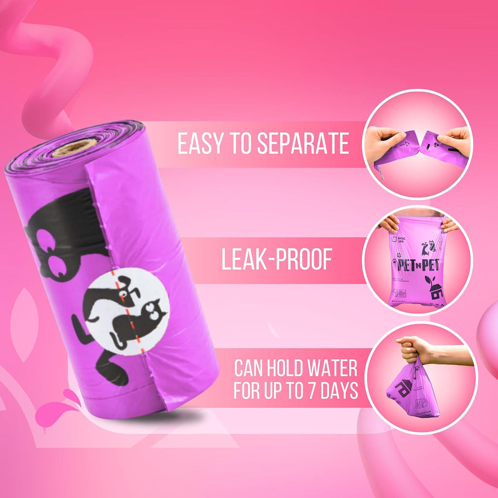 Premium imported lavender fragrance dog poop bags pack of two hundred eighty eight count