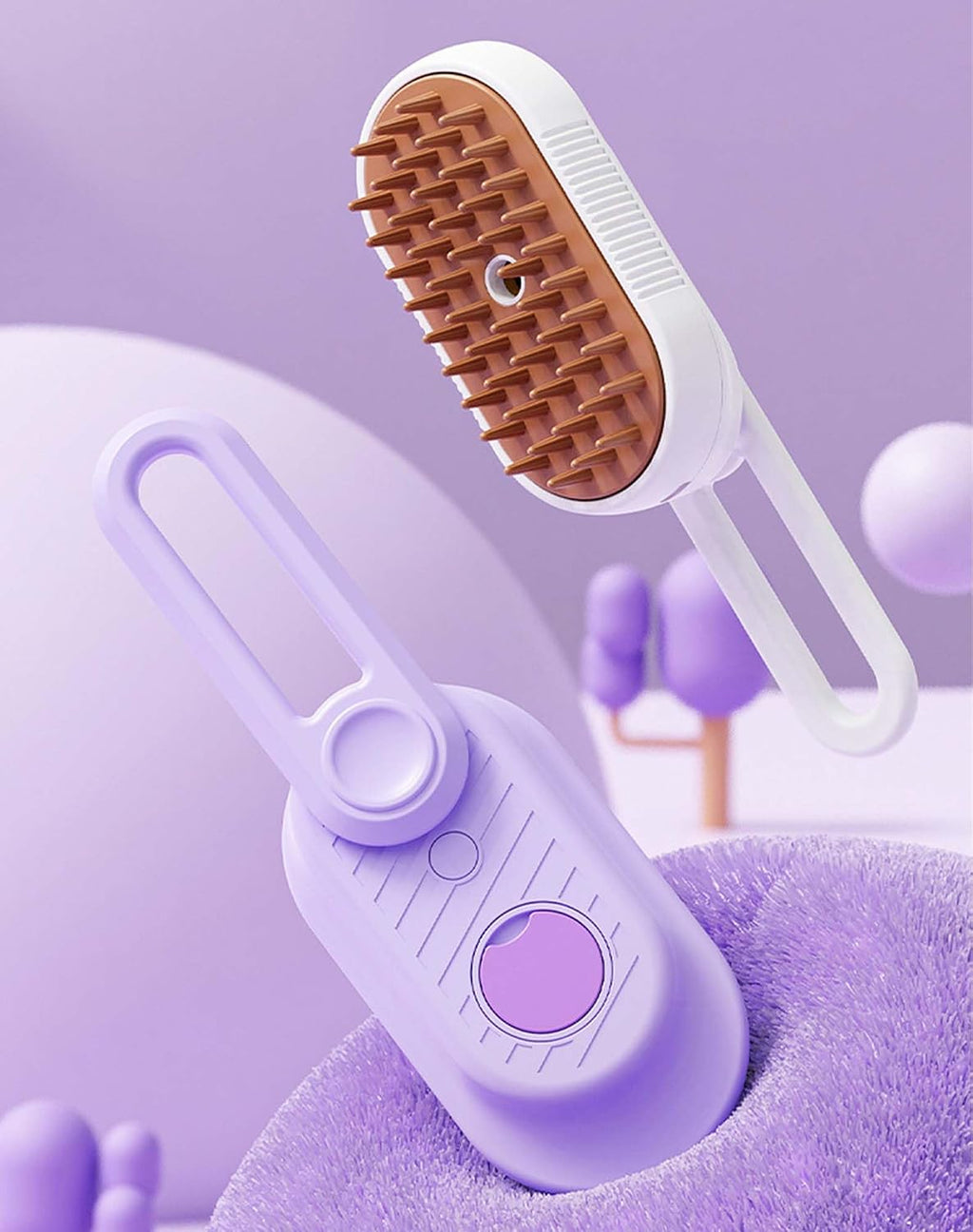 Cat Steam Brush for Shedding and Indoor Cats - Water Spray Mist Massaging Pet Hair Removal Tool - Suitable for Dogs and Rabbits - Image 9