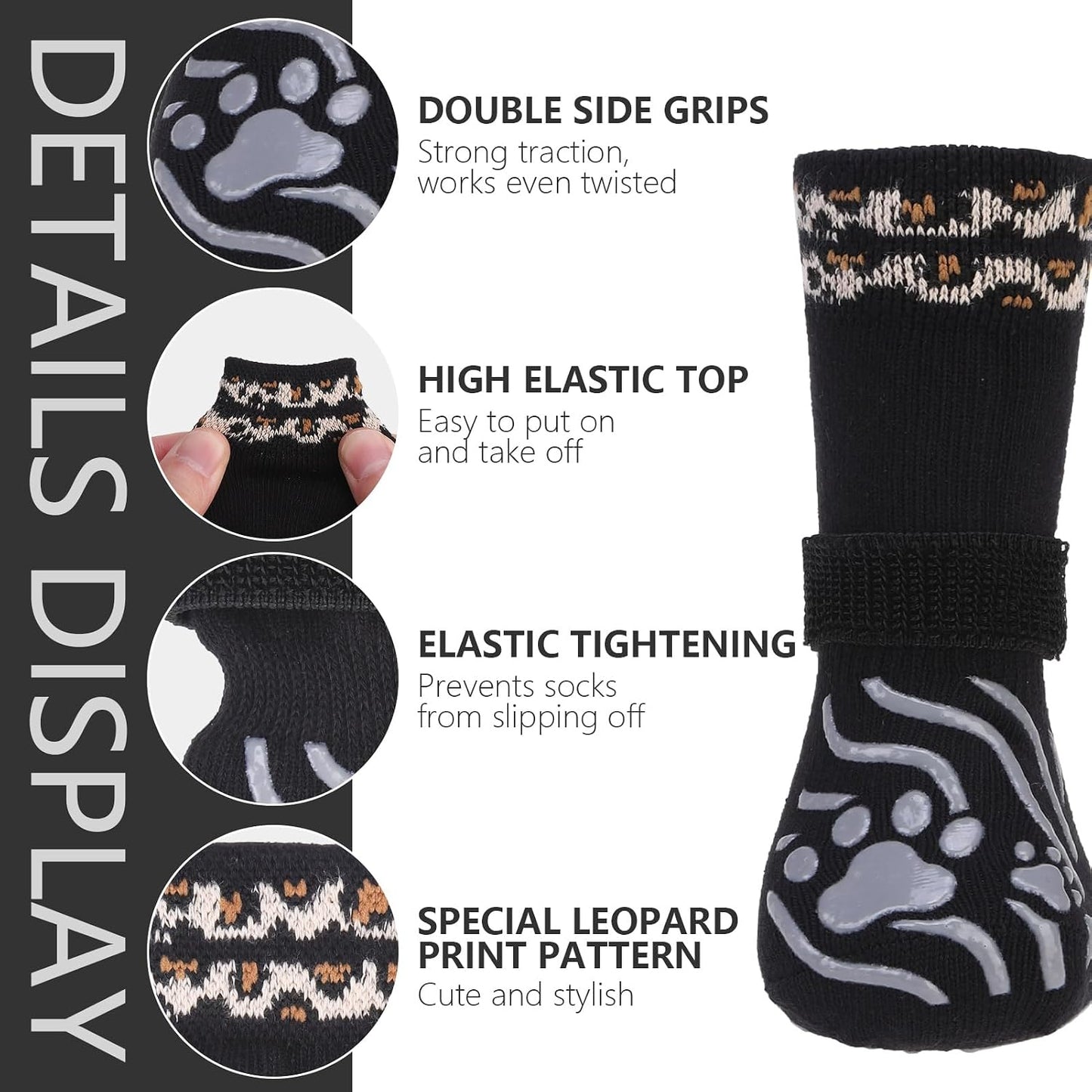 Dog walking comfortably outside wearing protective grippy booties