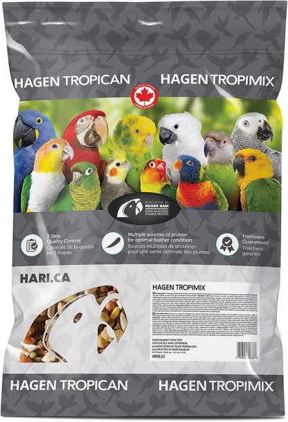 Hari Hagen Tropimix daily maintenance diet packaging for small parrot varieties