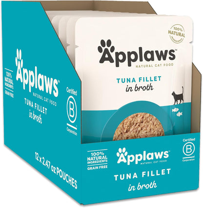 Applaws Natural Wet Cat Food in Broth, Limited and Natural Ingredients, High Protein with No Artificial Additives, Fish Variety Selection in Broth (12 x 2.47oz Pouches) - Image 12