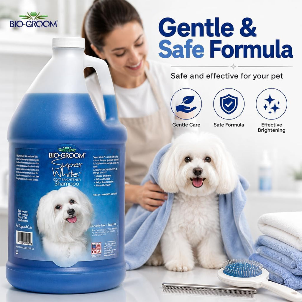 Bio-Groom Super White Dog Shampoo gallon size container