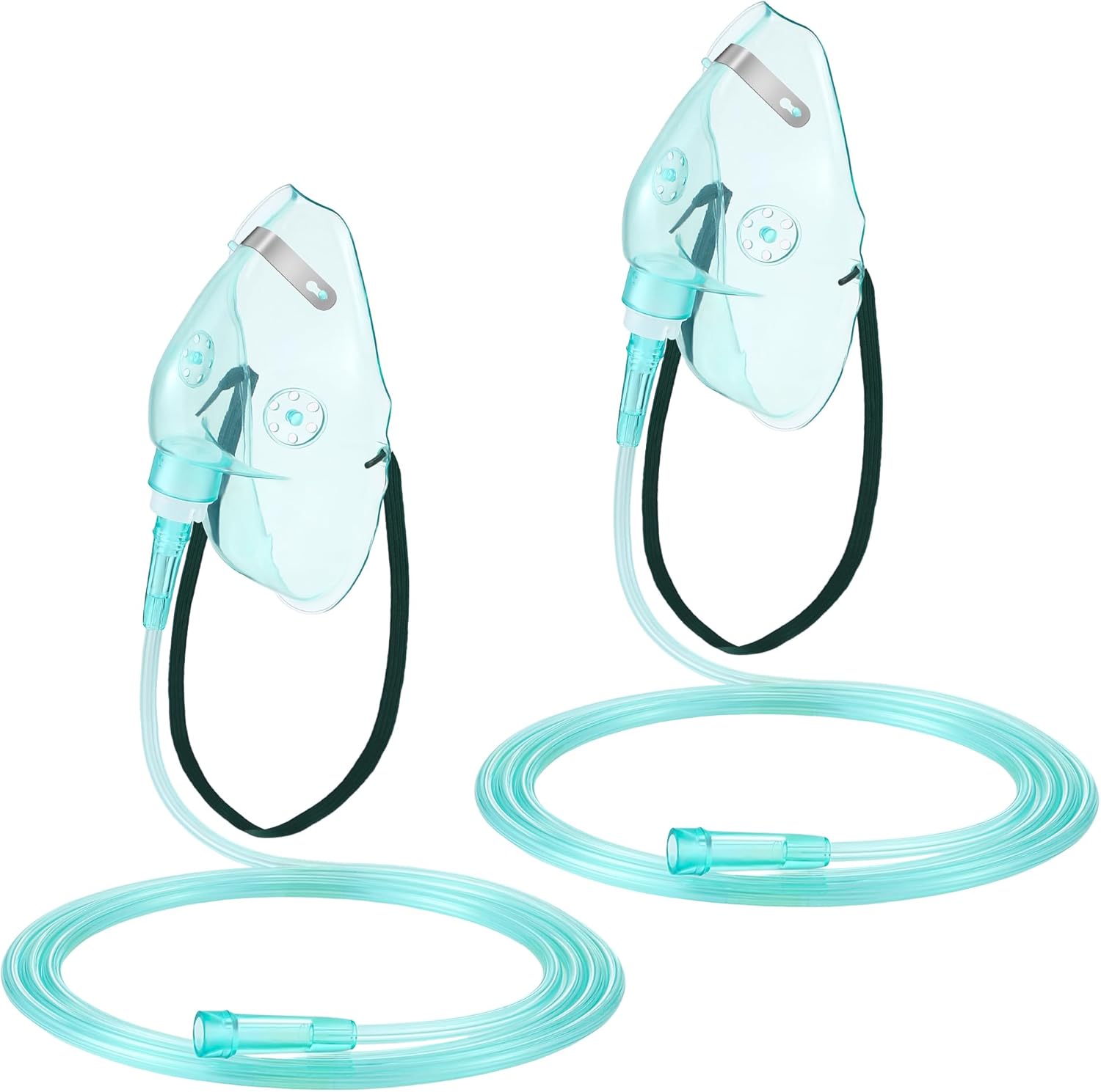 Geiserailie 2PCS Adult Oxygen Mask front view medical grade PVC