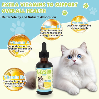 Authentic USA imported feline immune support drops packaging side view