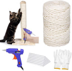 Finished cat scratching post repaired with Zalalova sisal twine
