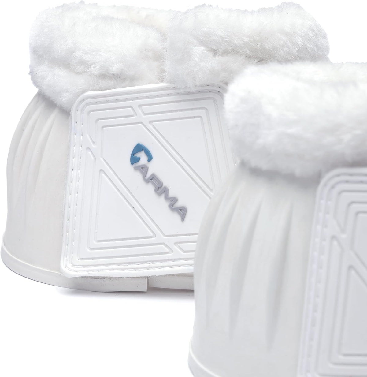 Shires Arma Overreach Fleece Bell Boots - Durable Gum Rubber with SupaFleece Trim and Double Velcro Black/Full - Image 11