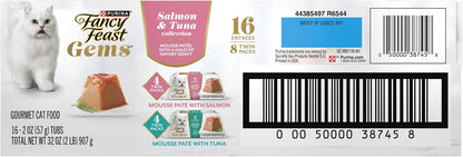 Fancy Feast Gems Pate Cat Food Mousse Salmon or Tuna and a Halo of Savory Gravy Wet Cat Food Variety Pack - (1) 8 ct. Boxes - 8 ct. Box - Image 9