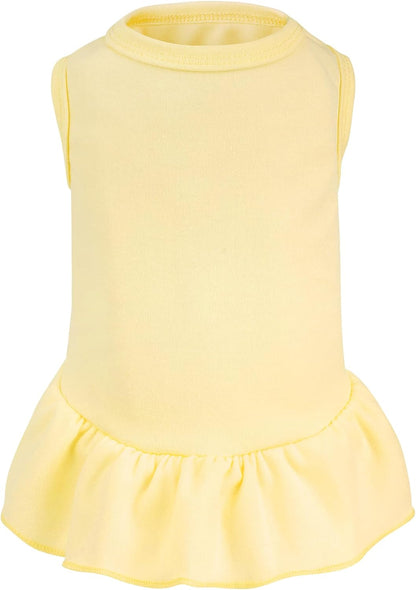 Dog Dresses Cat Skirt Solid Color Dog Clothes Summer Sleeveless Puppy Girl Clothes for Small Pet Dogs Cats (Dark Green, Small) - Image 9