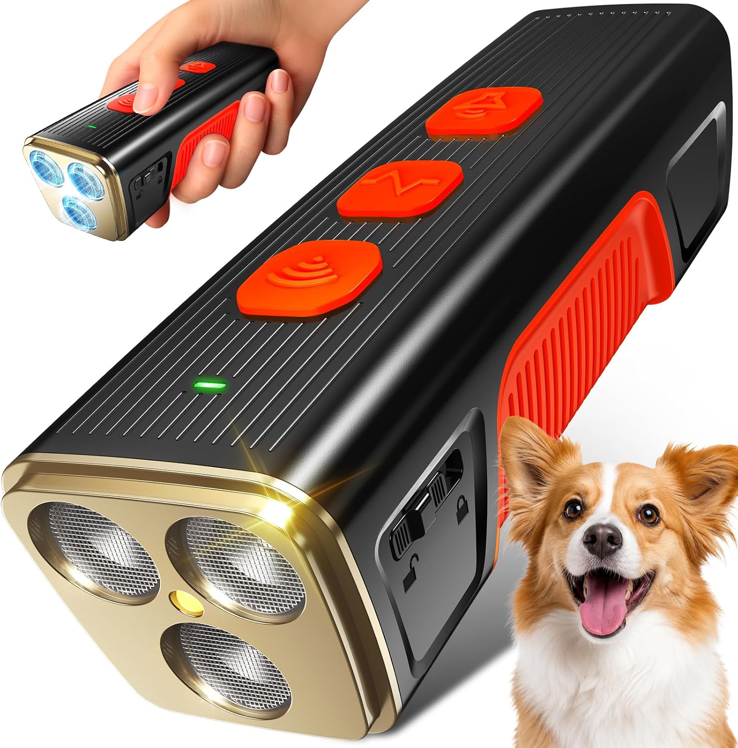 Ultrasonic Dog Bark Deterrent Devices 3X Anti Barking Device for Dogs,Humane Dog Training Tools with LED Flashlight & Beep,Rechargeable Bark Control for Indoor Outdoor Safe & Effective Trainer - Image 9