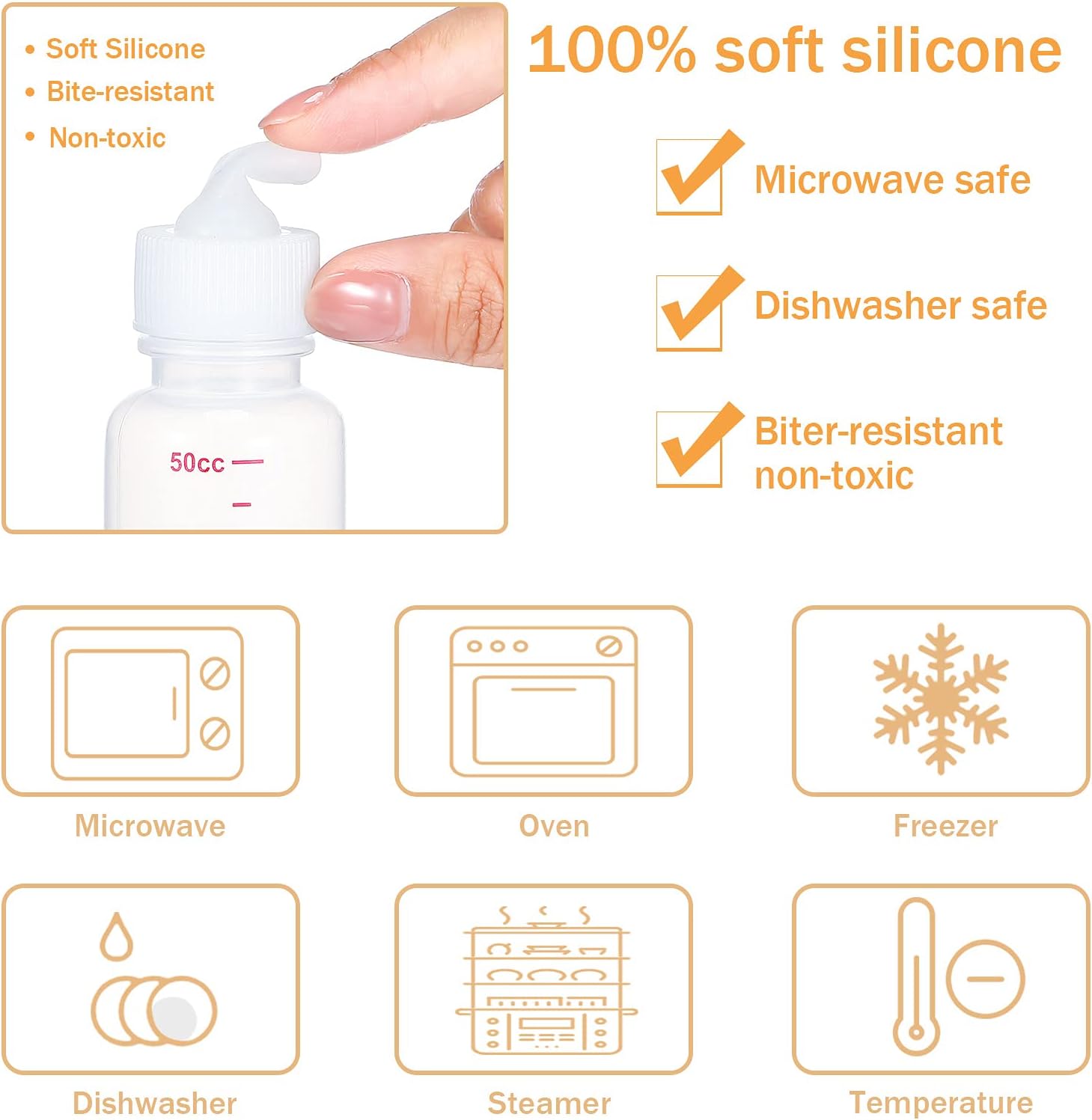 Sadnyy puppy milk bottle kit with cleaning brushes flat lay view