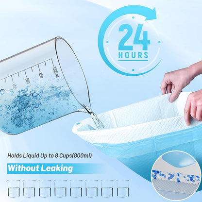 Thickened leak proof polyethylene backing on the bottom of the pet potty sheets