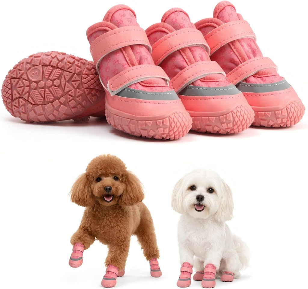 Dog Shoes for Small Dogs, Breathable Hot Pavement Dog Boots with Adjustable Strap, Non-Slip & Reflective, Easy-Clean Outdoor Dog Booties for Summer (Black, Size1) - Image 9