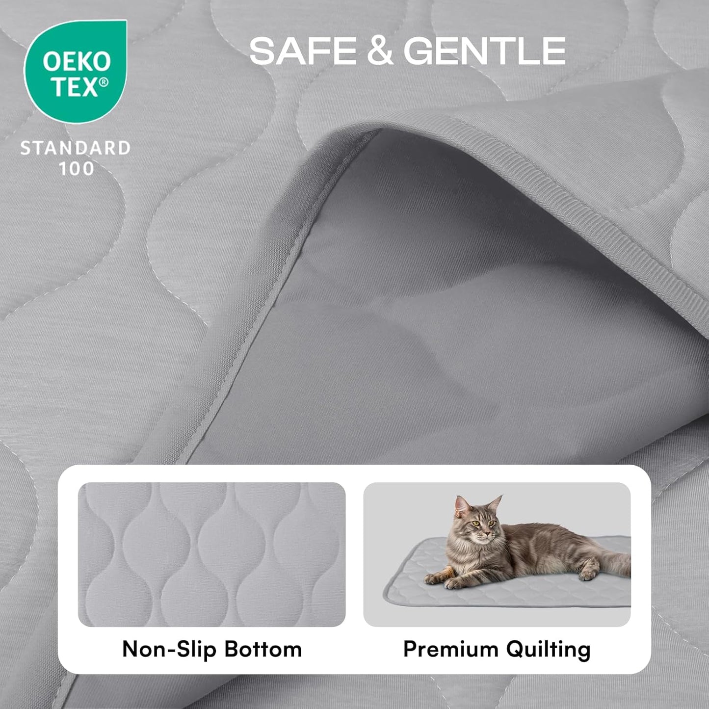 Water droplet demonstration on the leakproof layer of the pet throw.