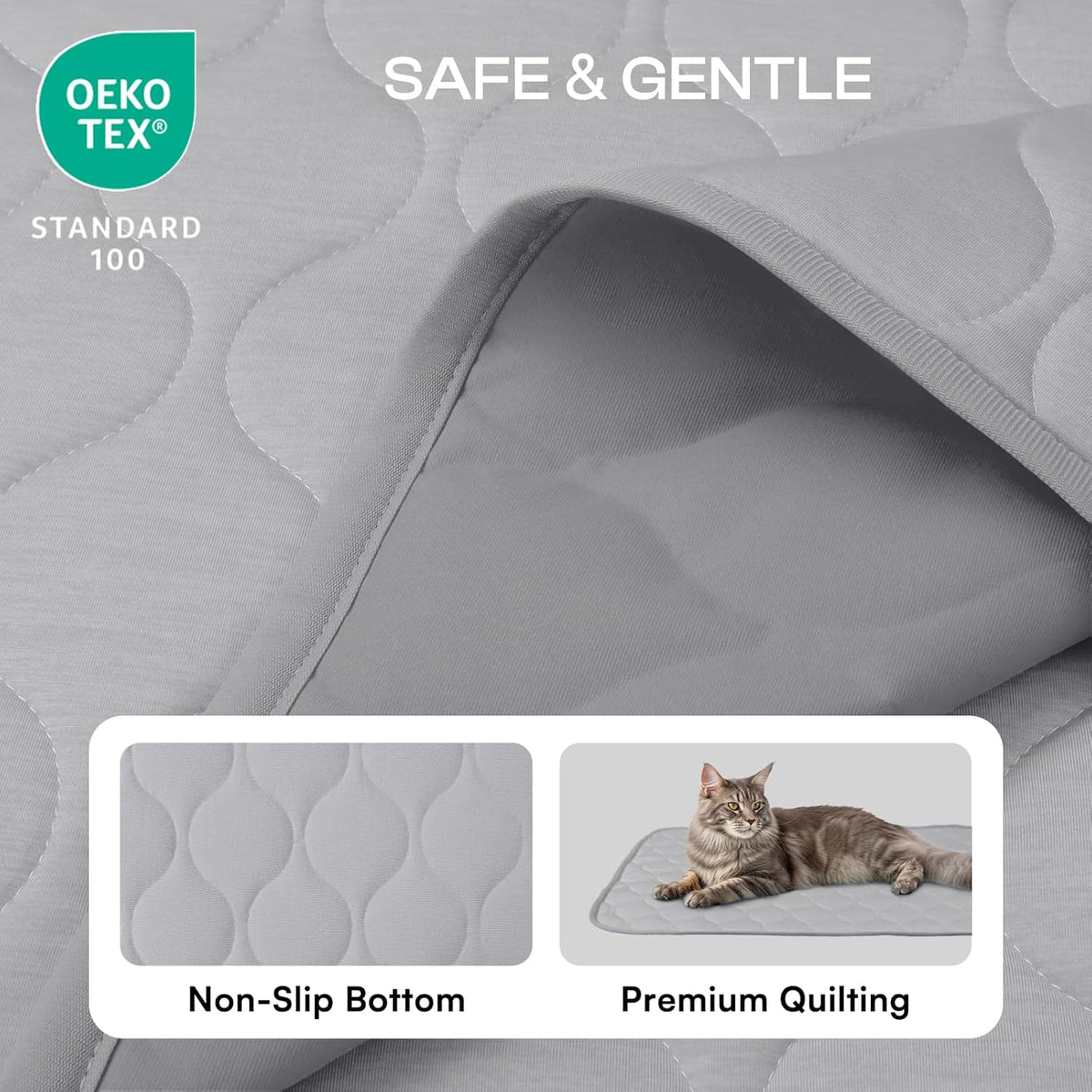 Water droplet demonstration on the leakproof layer of the pet throw.