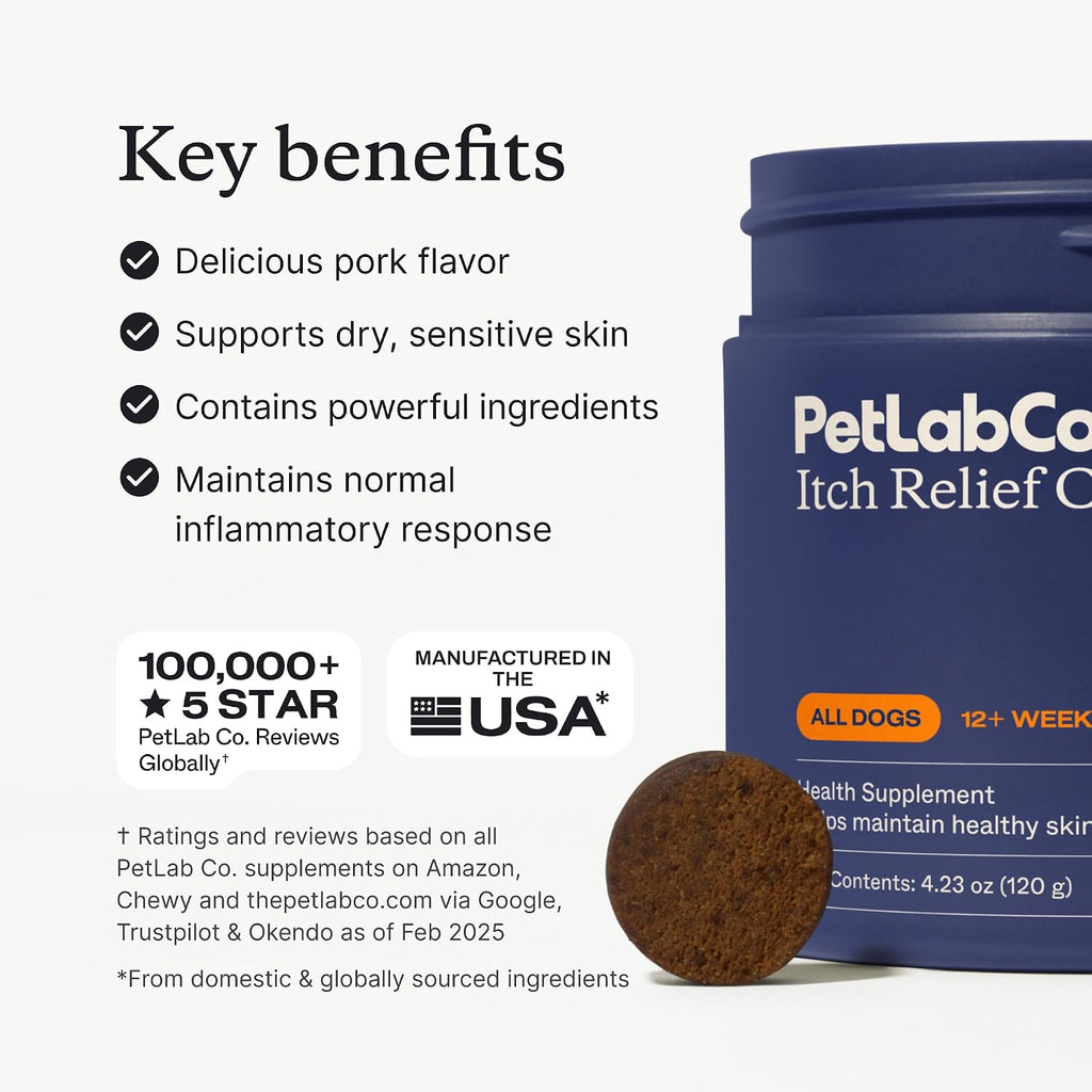 PetLab Co. skin and coat supplement for dogs with pork flavor