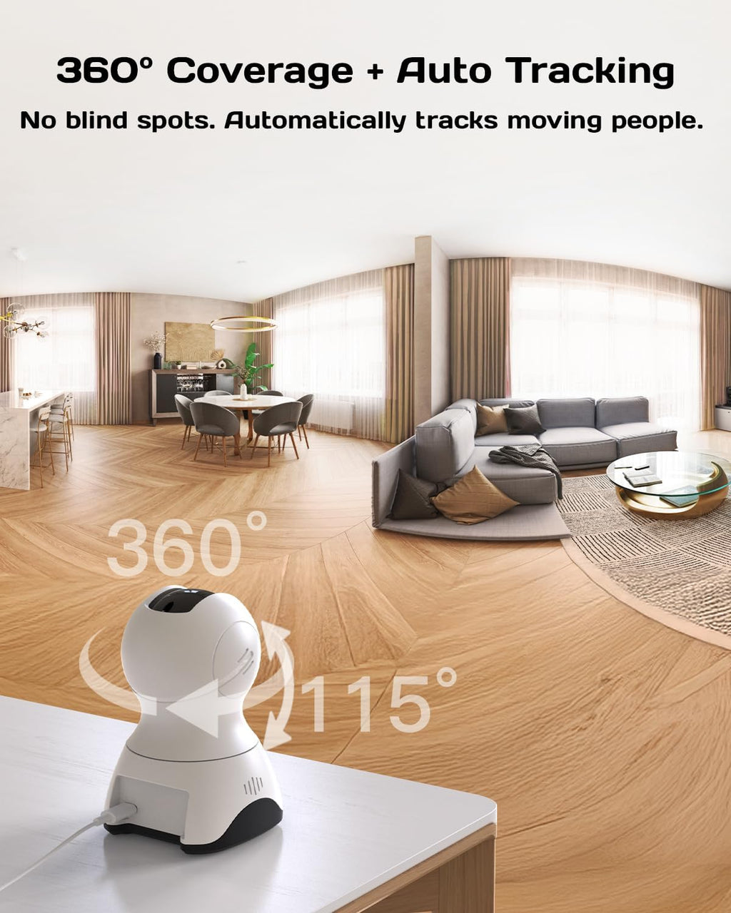 Side view of Vimtag smart home pet and baby monitor