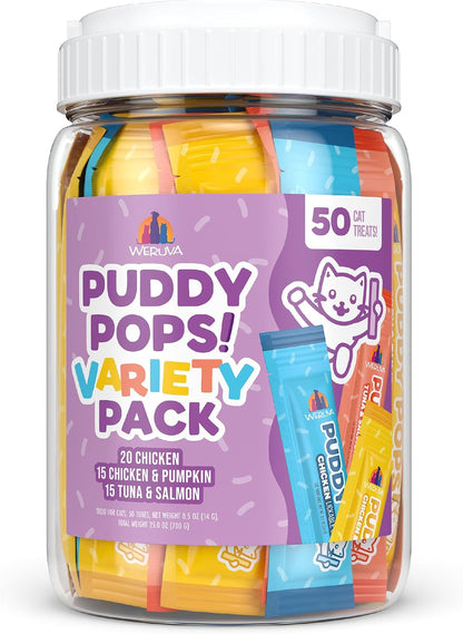 Weruva Puddy Pops, Chicken and Pumpkin Lickable Cat Treats, 0.5oz Tube, Pack of 5 - Image 10